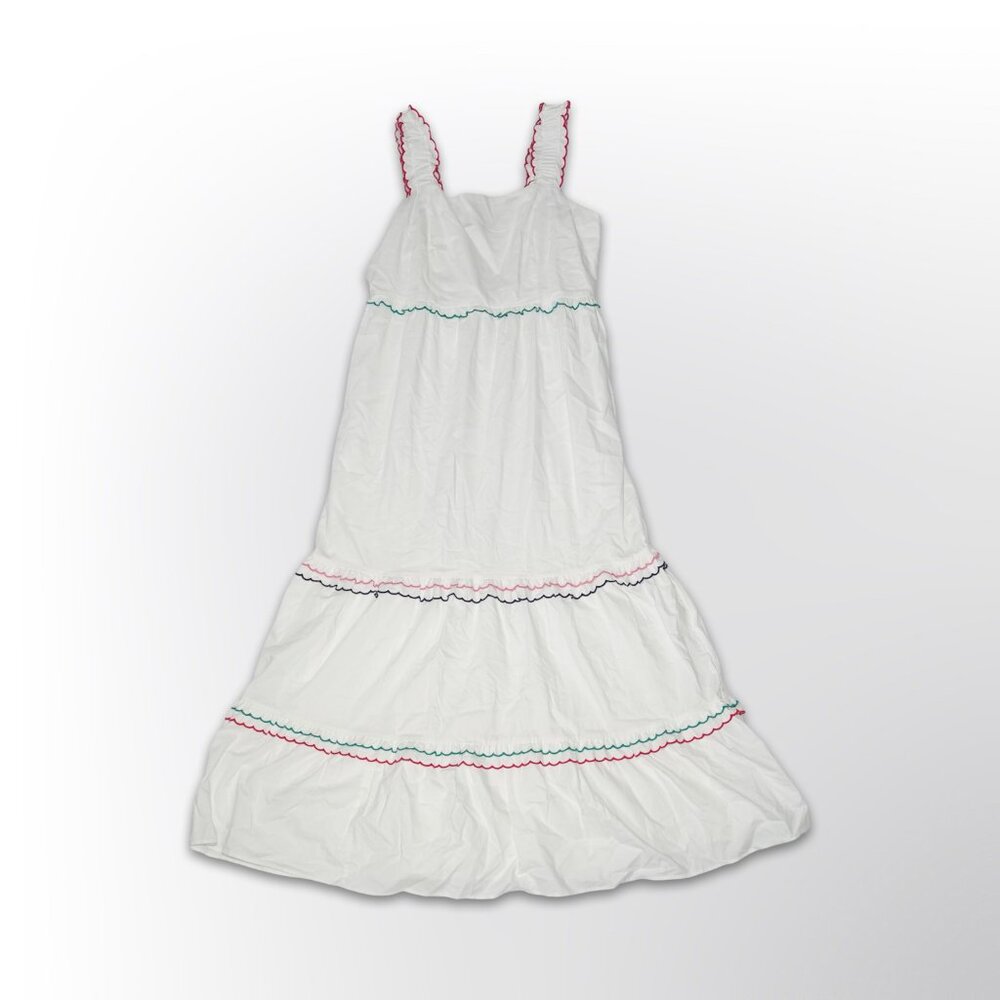 LOFT Beach White Poplin Maxi Sundress - Size Medium